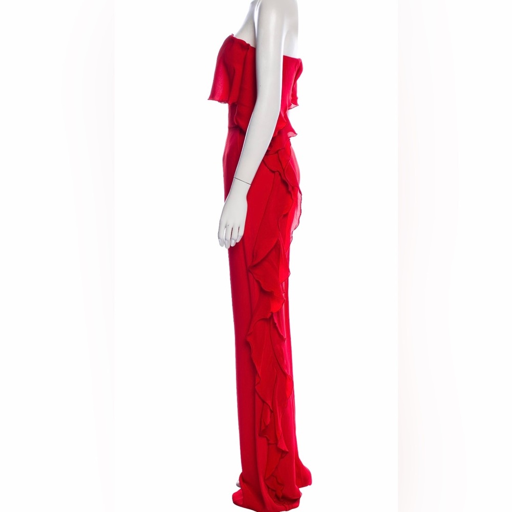 • Elie Saab Jumpsuit
• Red
• StraplessConcealed Zip Closure